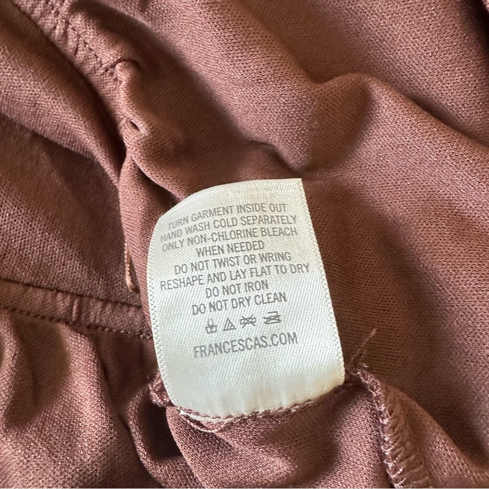 Francesca's Collections Brown Metallic Twist-Peplum Blouse Size S - Picture 13 of 13